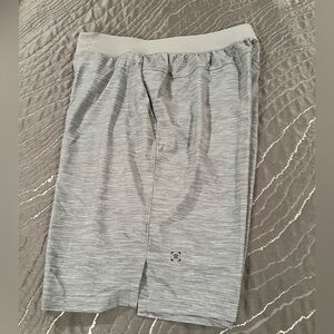 Lululemon T.H.E. Short Linerless, Size M, Heather Allover Sea Salt Light Cast